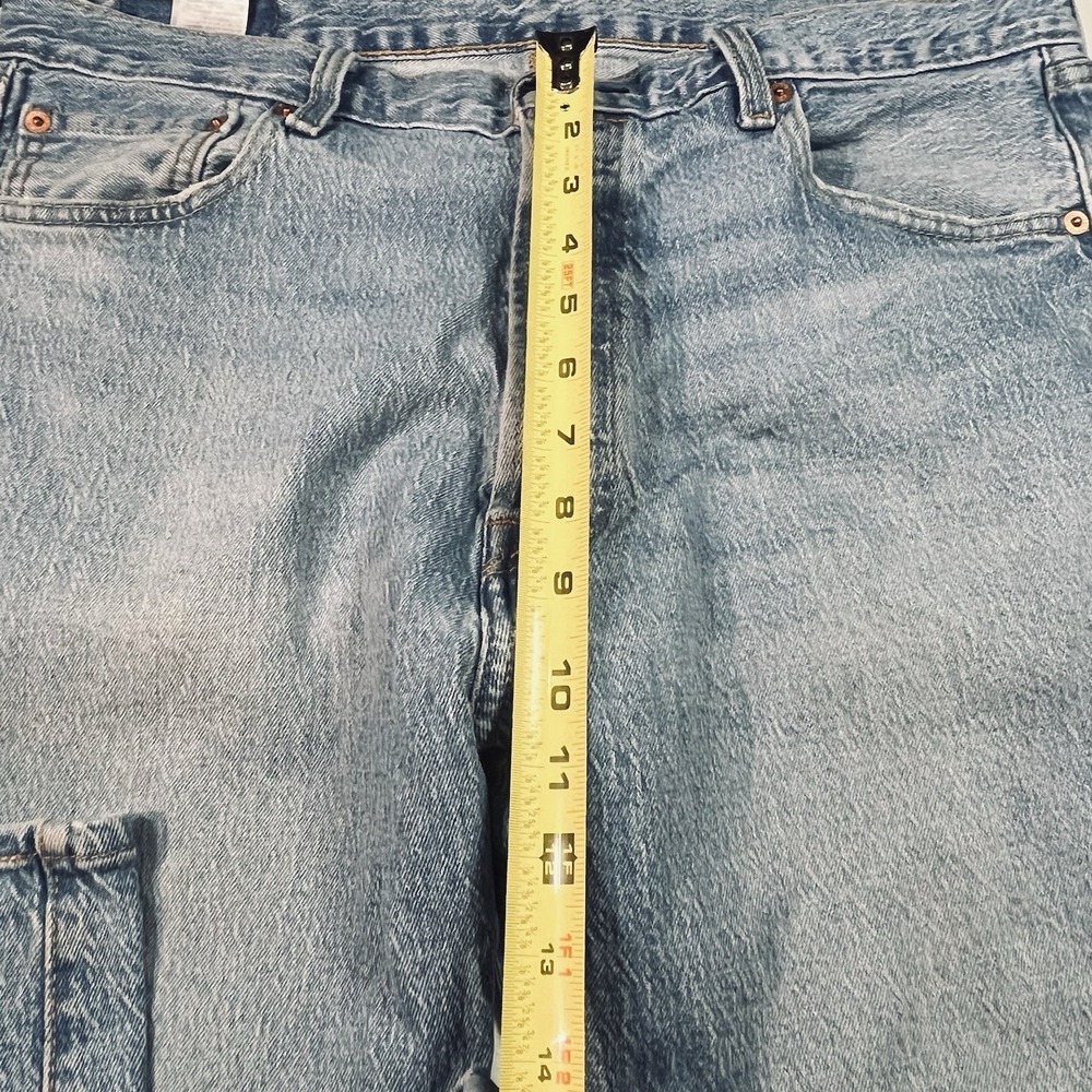 Levis Mens 501 '93 Jeans Mens 36x30 Blue Light Wash Straight Button Fly EUC - Picture 3 of 10